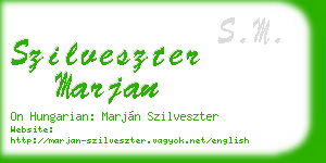 szilveszter marjan business card